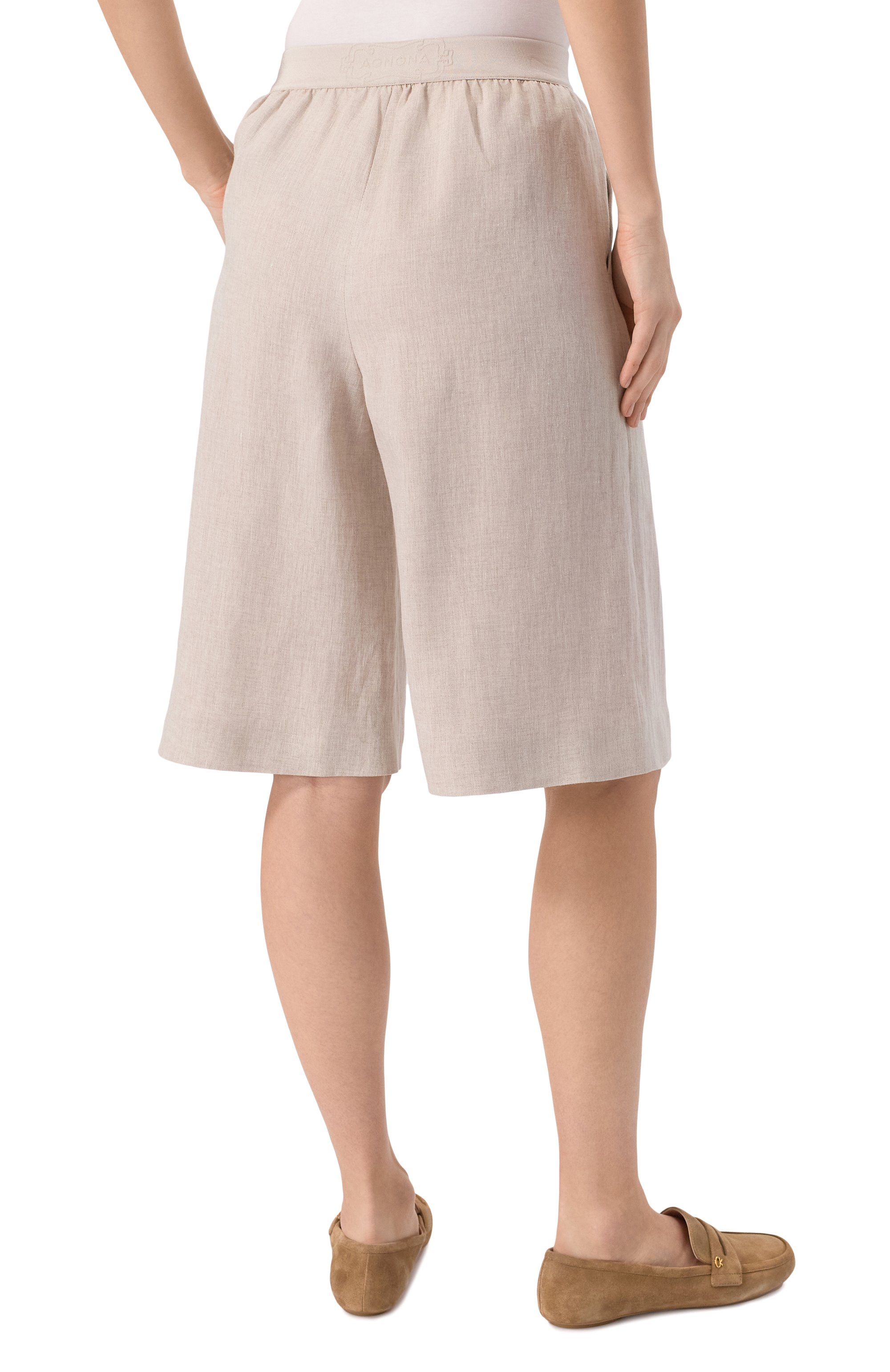 Льняные шорты AGNONA, арт. T80703/U3039, фото 4