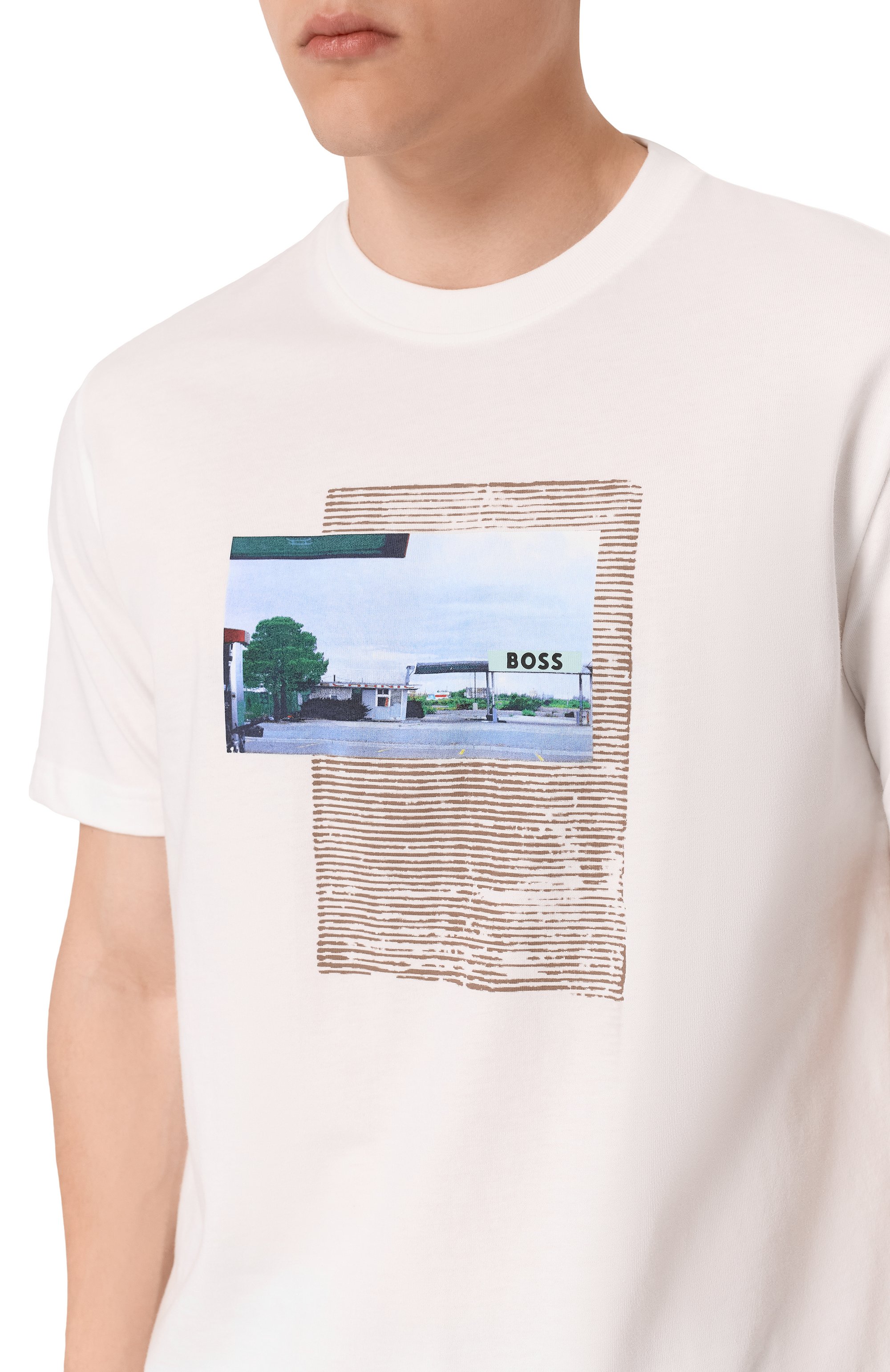 Хлопковая футболка BOSS ORANGE, арт. 50539180, фото 5