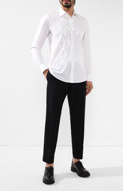 Брюки из смеси хлопка и шерсти DRIES VAN NOTEN, арт. 192-20932-8285, фото 2