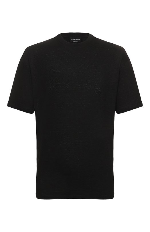 Льняная футболка Giorgio Armani GM001099/TE13875 Чёрный GM001099/TE13875