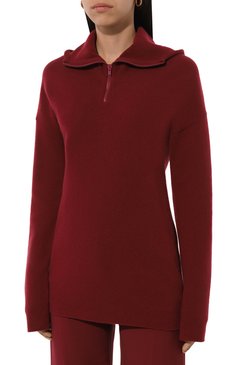 Женский худи из шерсти и кашемира CELINE бордового цвета, арт. 23G05292C | Фото 3 (Длина (для топов): Удлиненные; Статус проверки: Проверена категория, Проверено; Рукава: Длинные; Материал внешний: Шерсть, Кашемир; Рукава от горловины: Длинные; Стили: Кэжуэл, Минимализм; Материал сплава: Проверено, Проставлено; Драгоценные камни: Проставлено; Женское Кросс-КТ: худи-трикотаж, Худи-одежда)