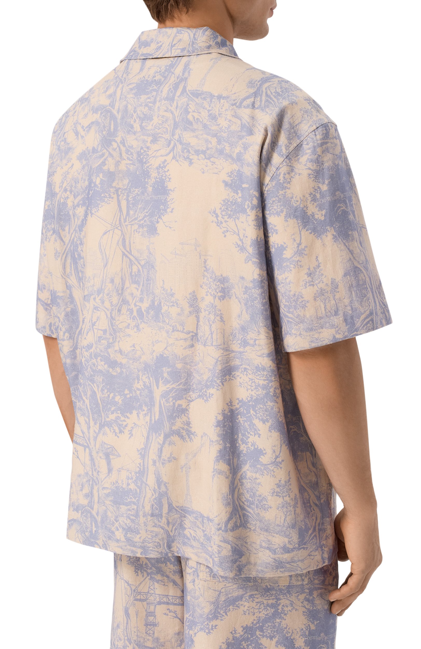 Рубашка из вискозы и льна OFF-WHITE, арт. 0MGG01QF26FAB0070, фото 4
