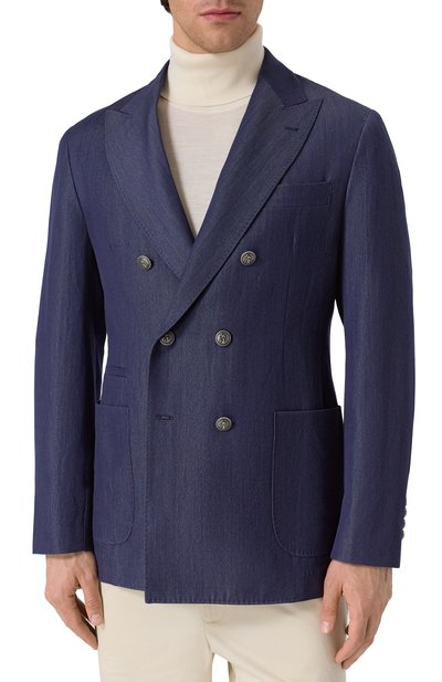 Двубортный пиджак BRUNELLO CUCINELLI, арт. MR4957BBKP, фото 4