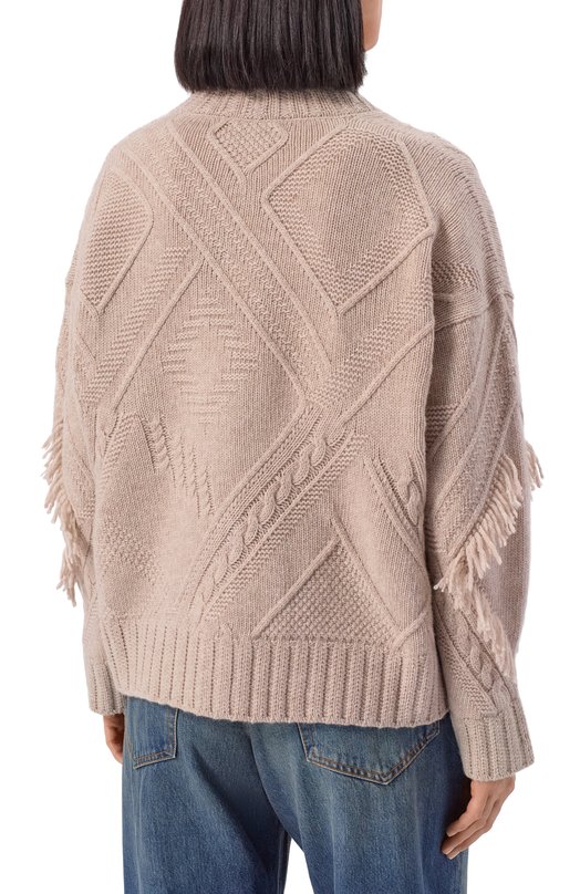 Шерстяной кардиган Weekend Max Mara STALL0 Бежевый  STALL0 Фото 4