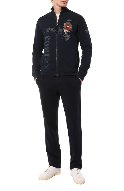 Хлопковая толстовка Aeronautica Militare 232/FE1802F511 Синий  232/FE1802F511 Фото 2