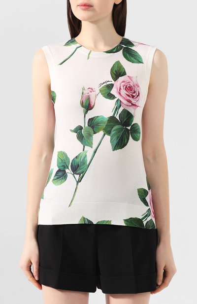 Топ из смеси кашемира и шелка DOLCE & GABBANA, арт. FX620T/JAHHW, фото 3