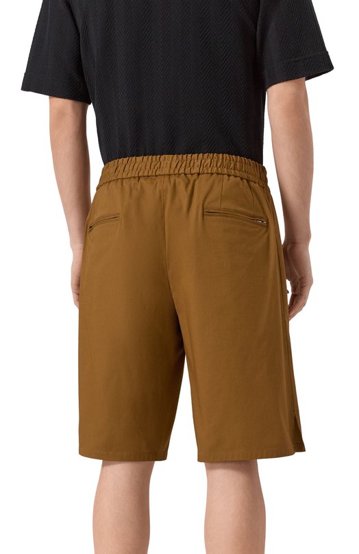 Хлопковые шорты Dolce & Gabbana GP0Y4T/FUFNV Коричневый  GP0Y4T/FUFNV Фото 4