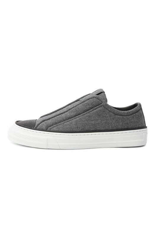 Текстильные кеды Brunello Cucinelli MZ26G3026P Серый  MZ26G3026P Фото 4
