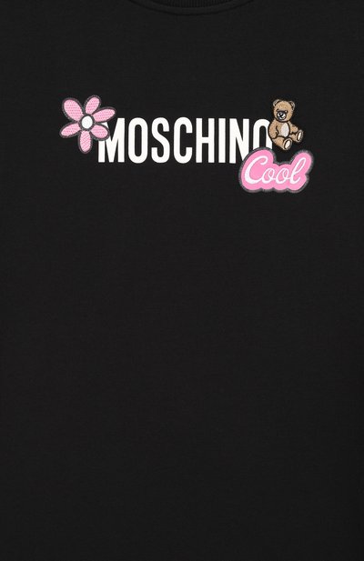 Хлопковое платье MOSCHINO черного цвета по цене 16450 руб., арт. HEV0GL/LDA25, фото 3 Хлопковое платье MOSCHINO, арт. HEV0GL/LDA25, фото 3