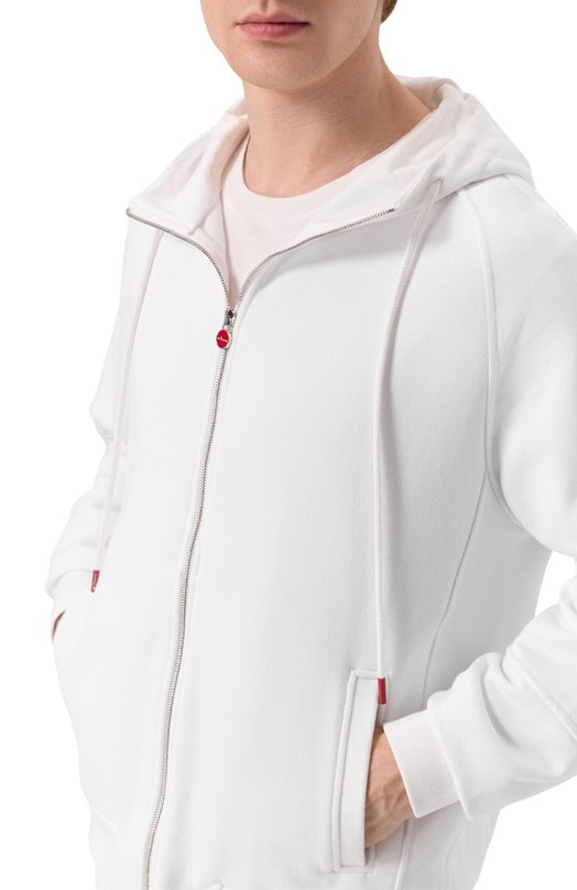 Хлопковая толстовка Kiton UMKZ02301 Белый  UMKZ02301 Фото 5