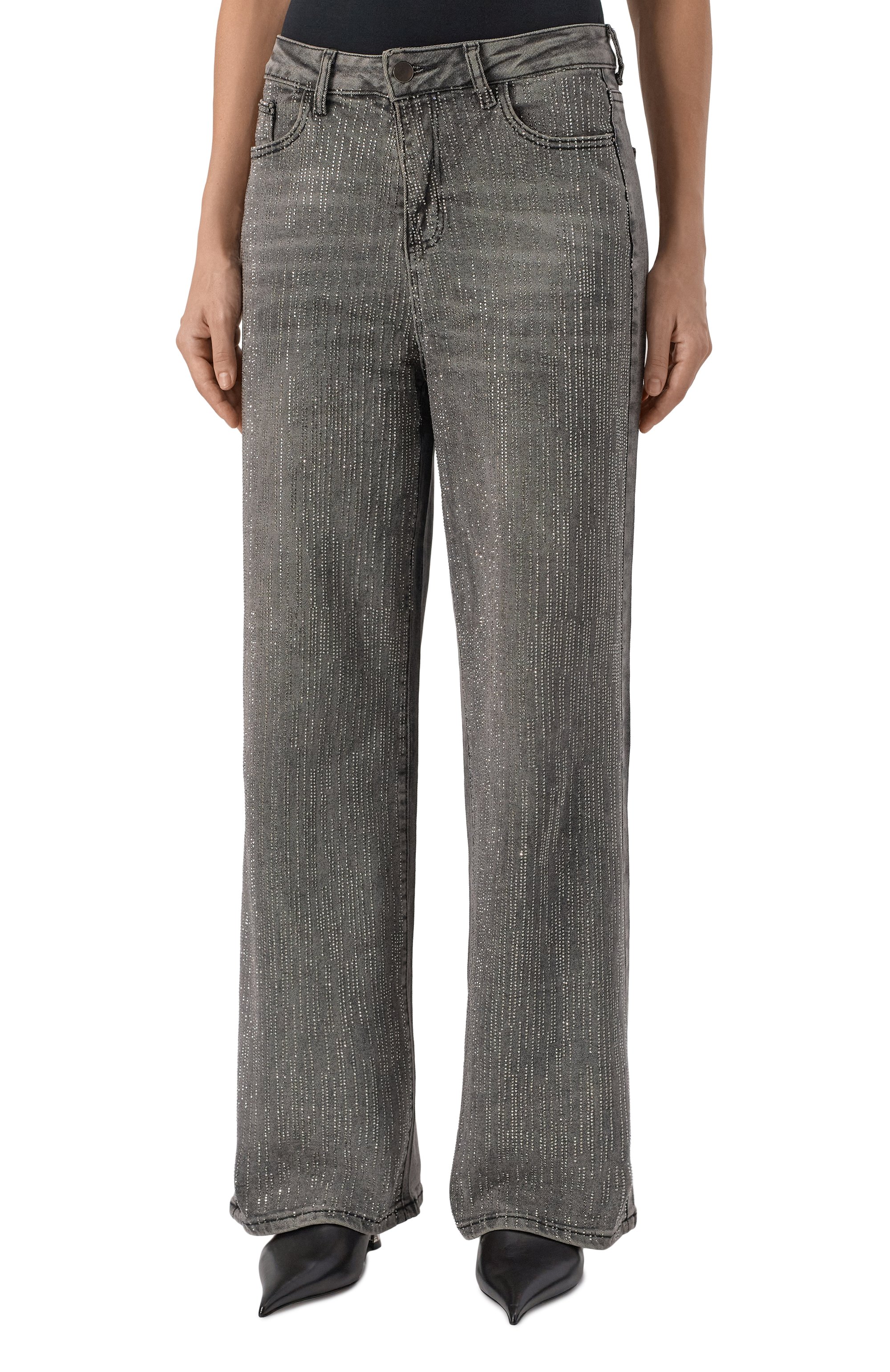 Джинсы с отделкой стразами SASHA KIM, арт. УТ-00001794, фото 3