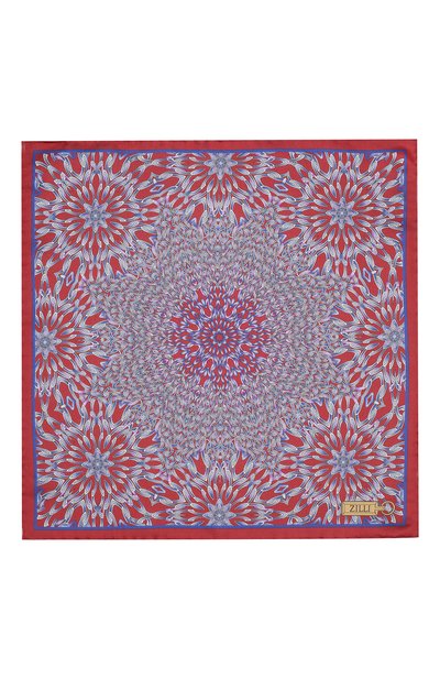 Шелковый платок ZILLI красного цвета по цене 8995 руб., арт. 50700/HANDKERCHIEFS, фото 3 Шелковый платок ZILLI, арт. 50700/HANDKERCHIEFS, фото 3