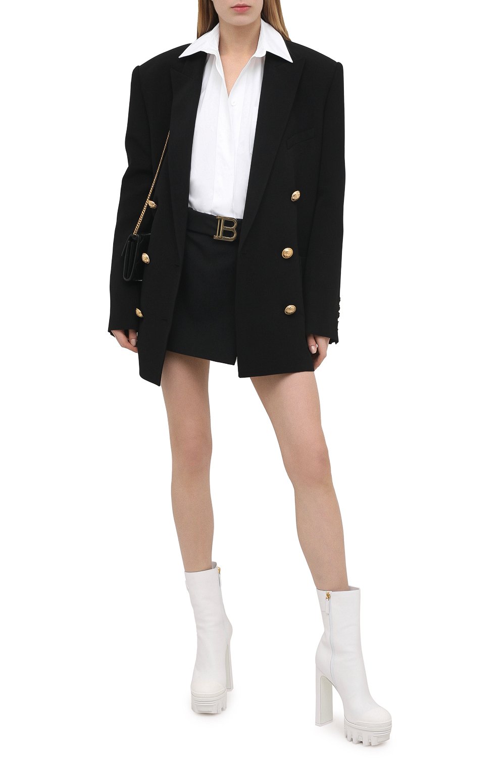 Кожаные ботильоны delphi VERSACE белого цвета по цене 144500 руб., арт. DST494S/DVT2P, фото 2 Кожаные ботильоны delphi VERSACE, арт. DST494S/DVT2P, фото 2