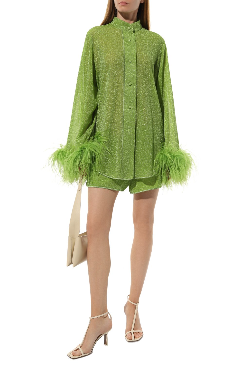 Блузка с отделкой перьями OSEREE, арт. LSF213, фото 2