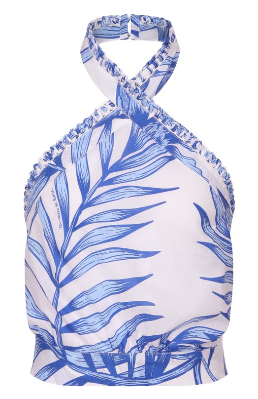 Хлопковый топ Poupette St Barth WSFS26DCPPFB Синий WSFS26DCPPFB