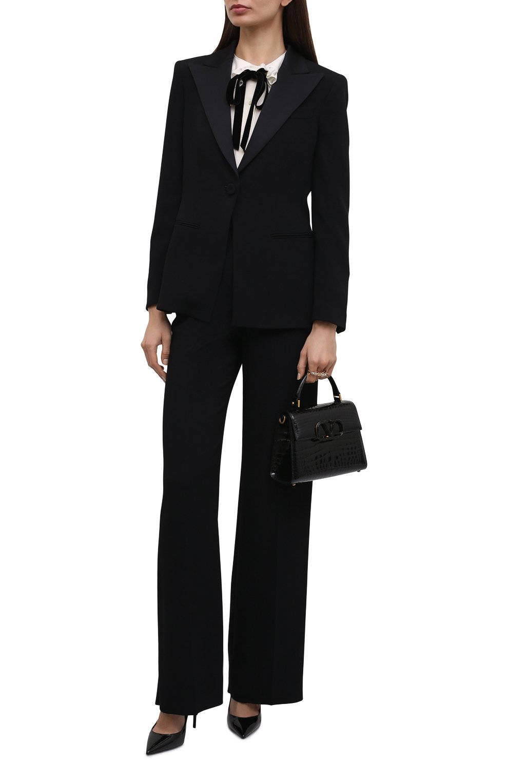 Брюки из вискозы GIORGIO ARMANI черного цвета по цене 126000 руб., арт. 2SHPP0MW/T03C9, фото 2 Брюки из вискозы GIORGIO ARMANI, арт. 2SHPP0MW/T03C9, фото 2