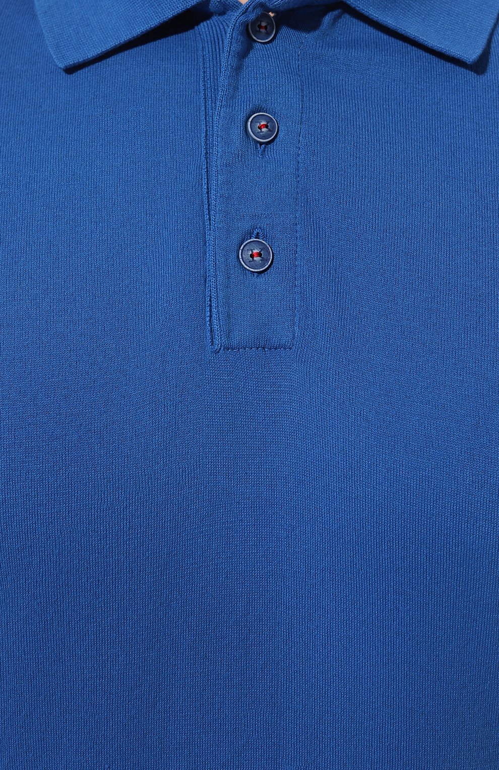 Хлопковое поло KITON синего цвета по цене 81950 руб., арт. UMK0442K1, фото 5 Хлопковое поло KITON, арт. UMK0442K1, фото 5