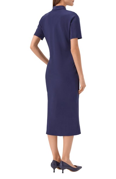 Шелковое платье KITON синего цвета по цене 299500 руб., арт. D55313K0977A, фото 3 Шелковое платье KITON, арт. D55313K0977A, фото 3