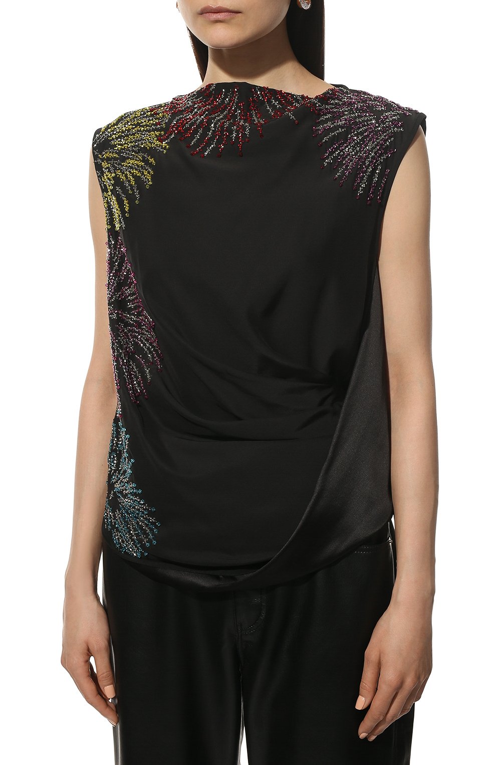 Шелковый топ DRIES VAN NOTEN, арт. 221-030789-4292, фото 3