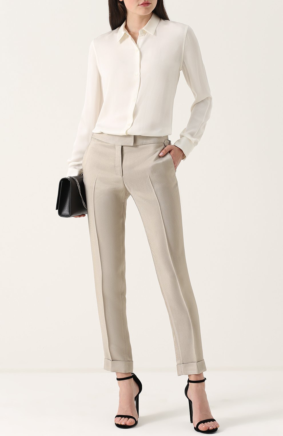 Укороченные брюки со стрелками и отворотами TOM FORD, арт. PAW072-FAX232, фото 2