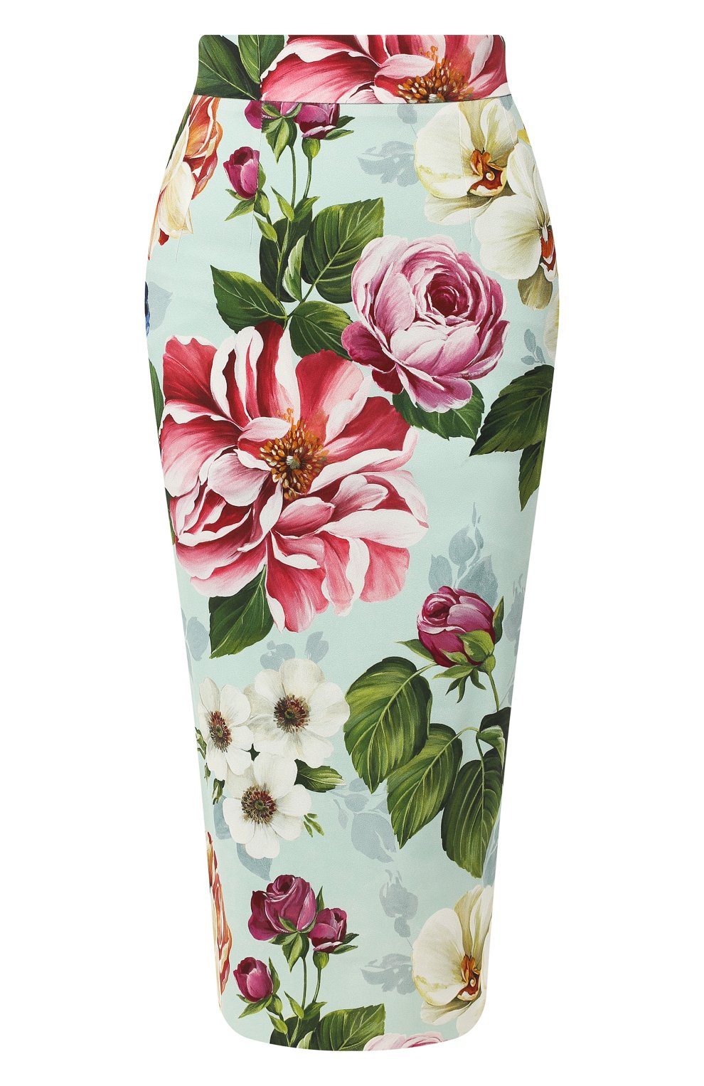 Юбка из вискозы DOLCE & GABBANA голубого цвета по цене 87600 руб., арт. F4BSYT/FSRMJ, фото 1 Юбка из вискозы DOLCE & GABBANA, арт. F4BSYT/FSRMJ, фото 1
