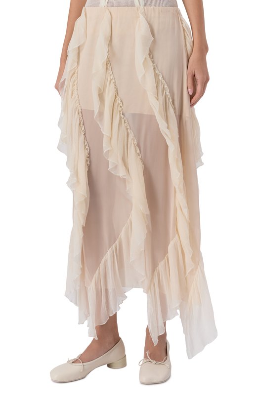 Шелковая юбка Isabel Benenato DW965S26 Бежевый  DW965S26 Фото 3