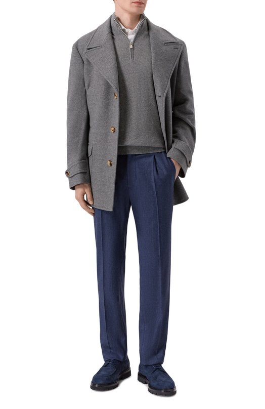 Шерстяные брюки Kiton UPN01K0125G13 Синий  UPN01K0125G13 Фото 2