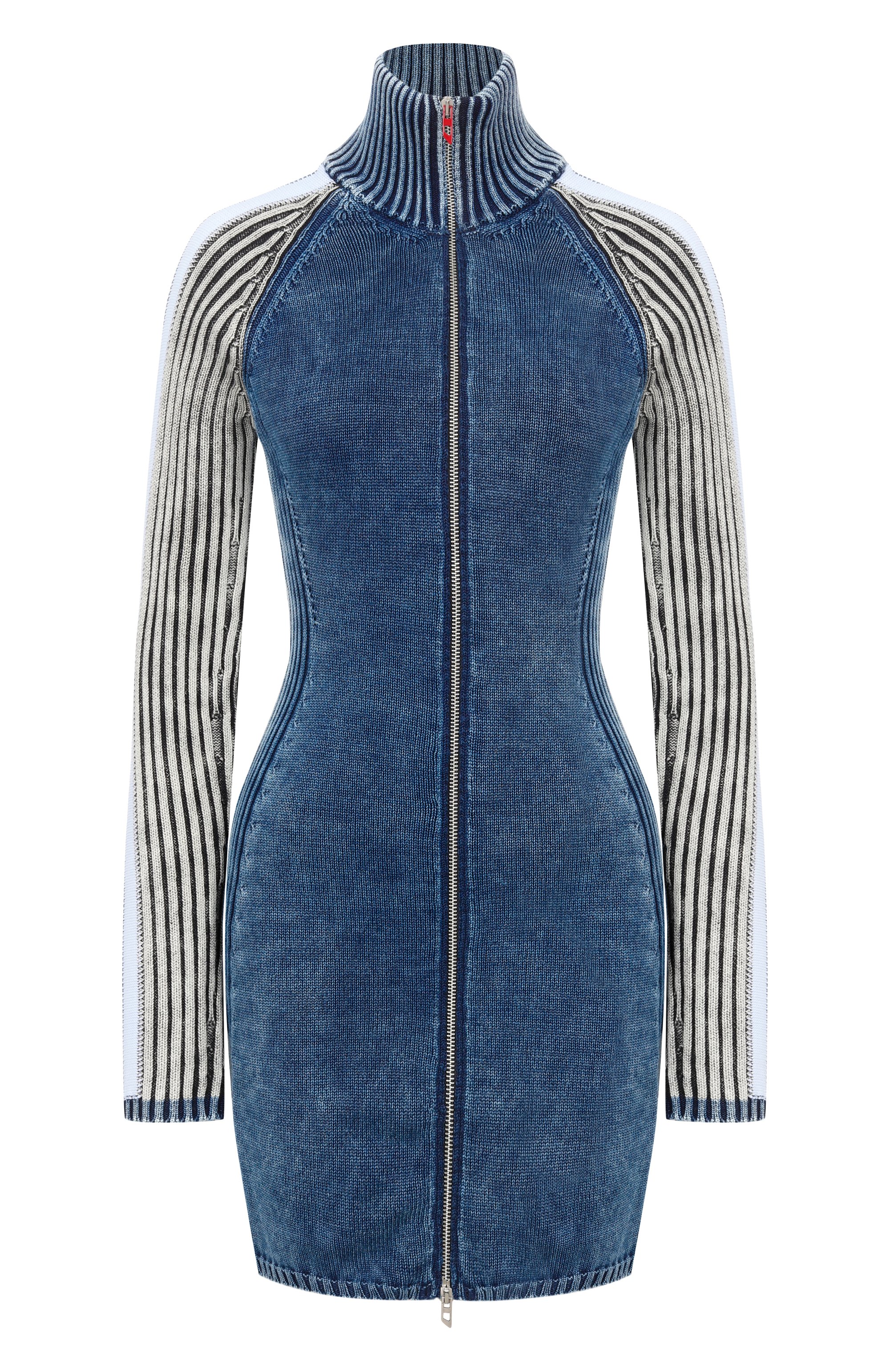 Хлопковое платье DIESEL синего цвета по цене 59950 руб., арт. A20874/0WICF, фото 1 Хлопковое платье DIESEL, арт. A20874/0WICF, фото 1