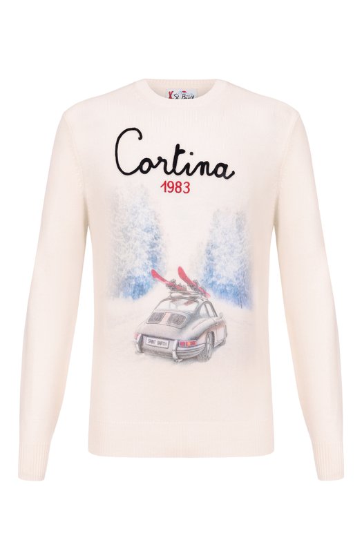 Джемпер из шерсти и вискозы MC2 Saint Barth HER0022-00389I/HER0N PRINT Кремовый HER0022-00389I/HER0N PRINT