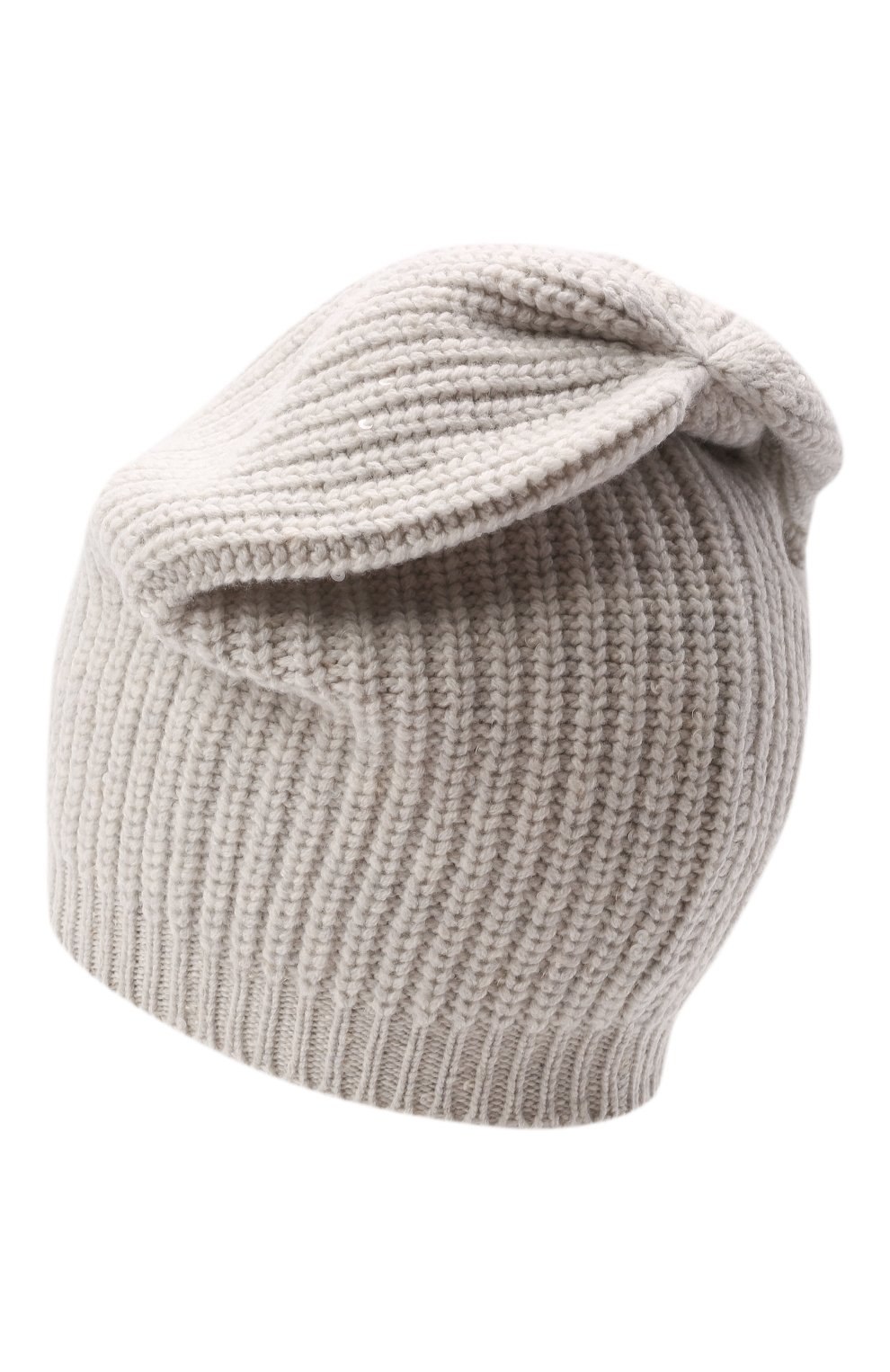 Шапка из шерсти и кашемира BRUNELLO CUCINELLI светло-серого цвета по цене 25100 руб., арт. B9DM50299B, фото 2 Шапка из шерсти и кашемира BRUNELLO CUCINELLI, арт. B9DM50299B, фото 2