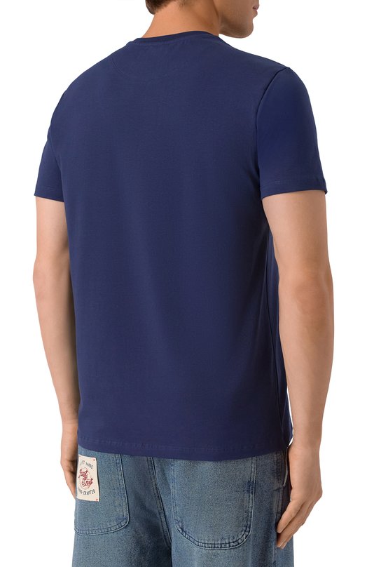 Хлопковая футболка Dirk Bikkembergs BMT1237 Синий  BMT1237 Фото 4