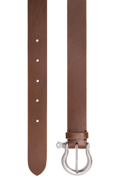 Кожаный ремень PETAR PETROV коричневого цвета по цене 62450 руб., арт. F25BB2, фото 3 Кожаный ремень PETAR PETROV, арт. F25BB2, фото 3