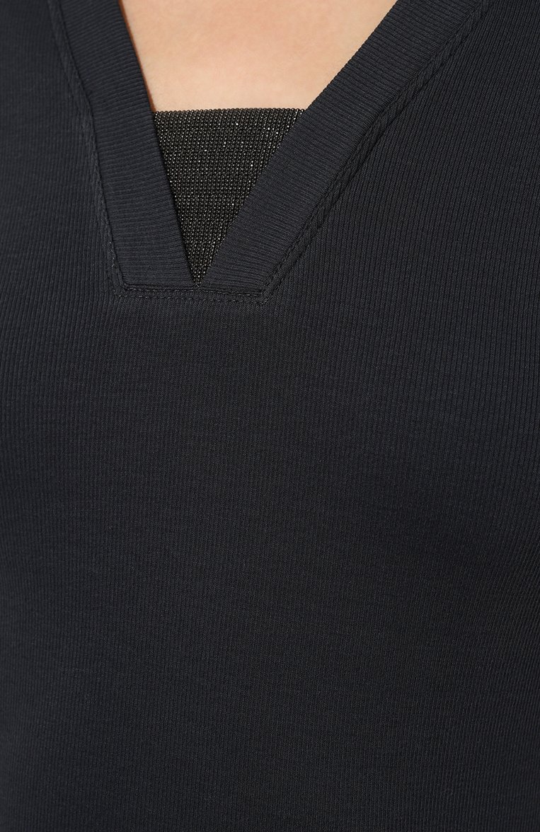 Хлопковая футболка BRUNELLO CUCINELLI, арт. MPTC8EL692, фото 5