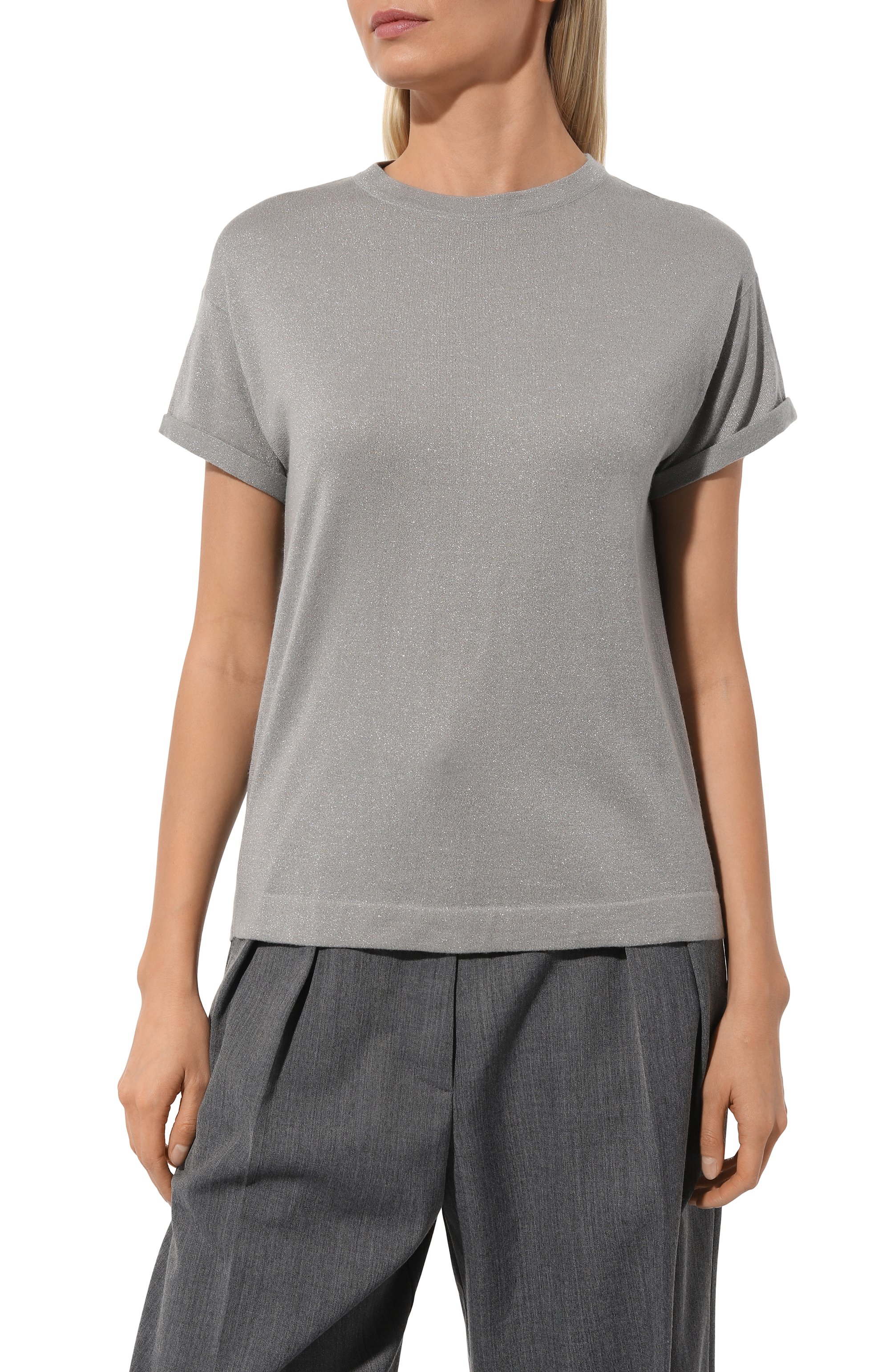 Пуловер из кашемира и шелка BRUNELLO CUCINELLI, арт. M41810000, фото 3