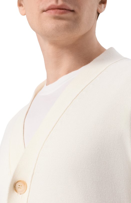 Хлопковый кардиган Gran Sasso 23188/18051 Кремовый  23188/18051 Фото 5