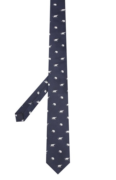 Шелковый галстук VAN LAACK темно-синего цвета по цене 11550 руб., арт. LUIS-EL/K03882, фото 2 Шелковый галстук VAN LAACK, арт. LUIS-EL/K03882, фото 2