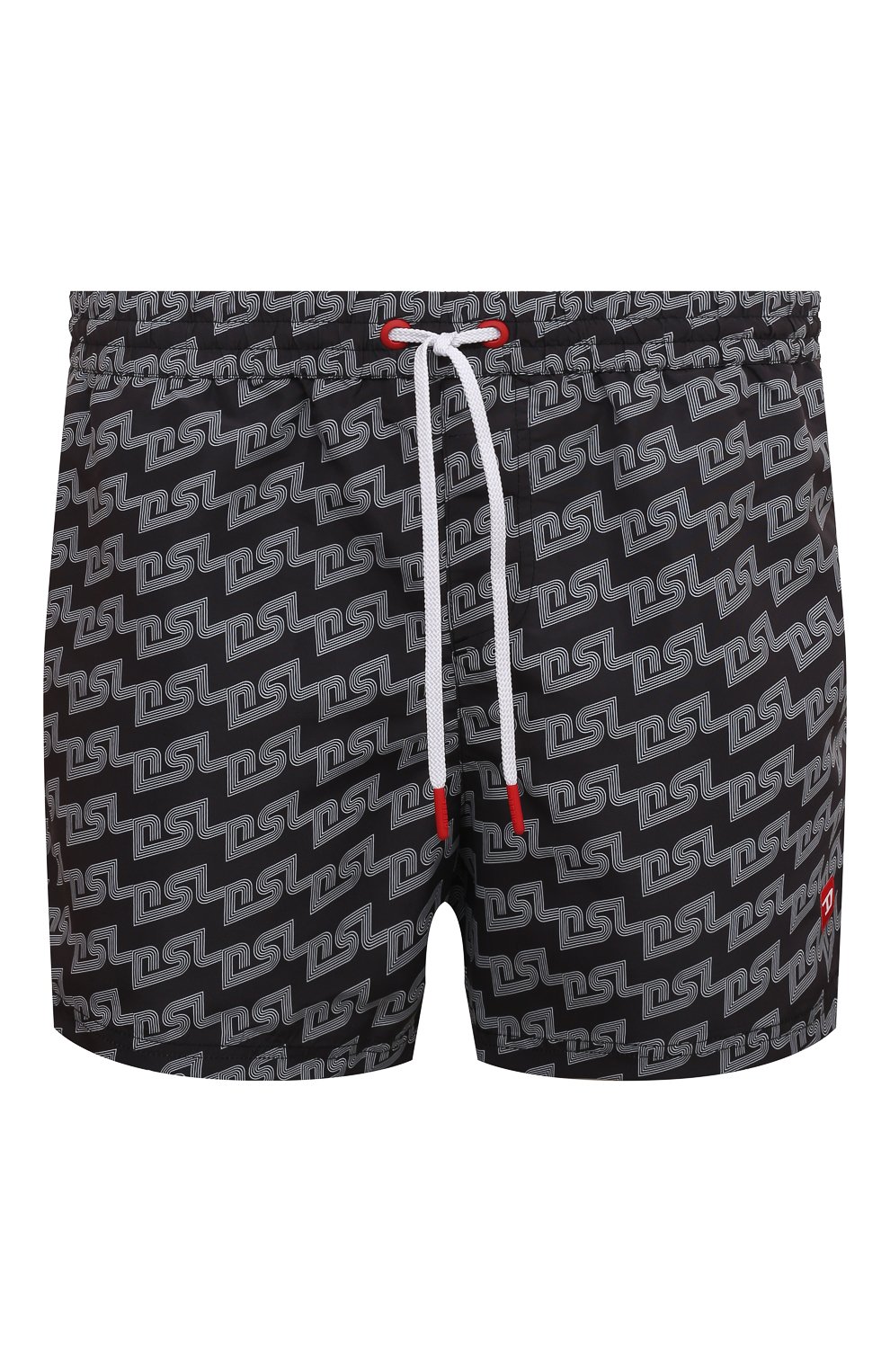 Плавки-шорты DIESEL черно-белого цвета по цене 7875 руб., арт. A09682/0AMDI, фото 1 Плавки-шорты DIESEL, арт. A09682/0AMDI, фото 1
