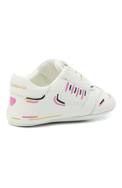 Кожаные кеды DOLCE & GABBANA белого цвета по цене 22100 руб., арт. DK0109/AW447, фото 3 Кожаные кеды DOLCE & GABBANA, арт. DK0109/AW447, фото 3