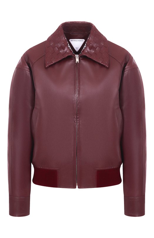 Кожаный бомбер Bottega Veneta 832893/V5BX0 Бордовый 832893/V5BX0
