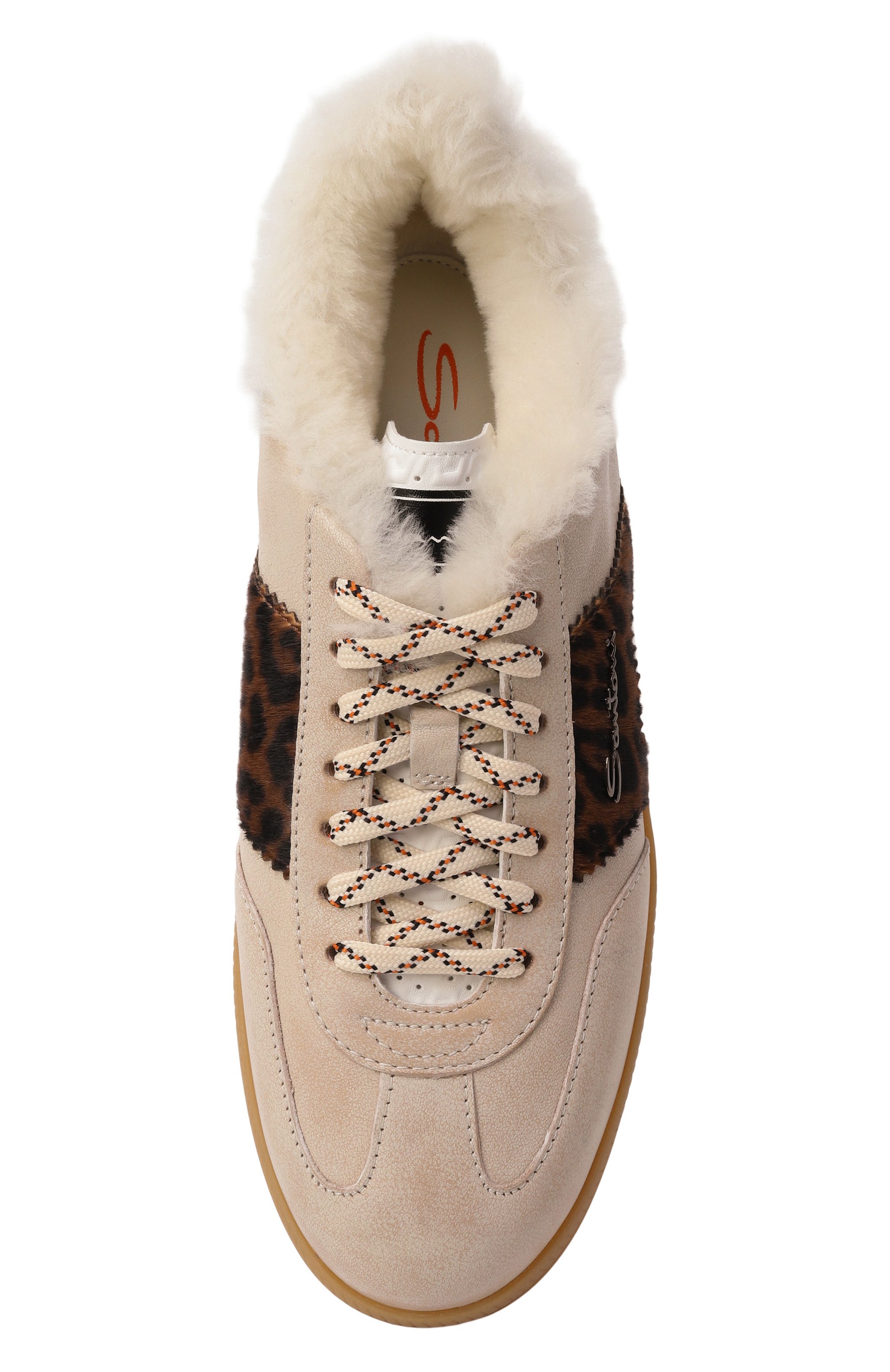 Кеды из нубука SANTONI бежевого цвета по цене 97550 руб., арт. WBPG61430FARPAVA, фото 6 Кеды из нубука SANTONI, арт. WBPG61430FARPAVA, фото 6