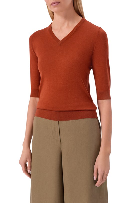 Пуловер из кашемира и шелка MVST M26.CSW.K413/JAIPUR Оранжевый  M26.CSW.K413/JAIPUR Фото 3