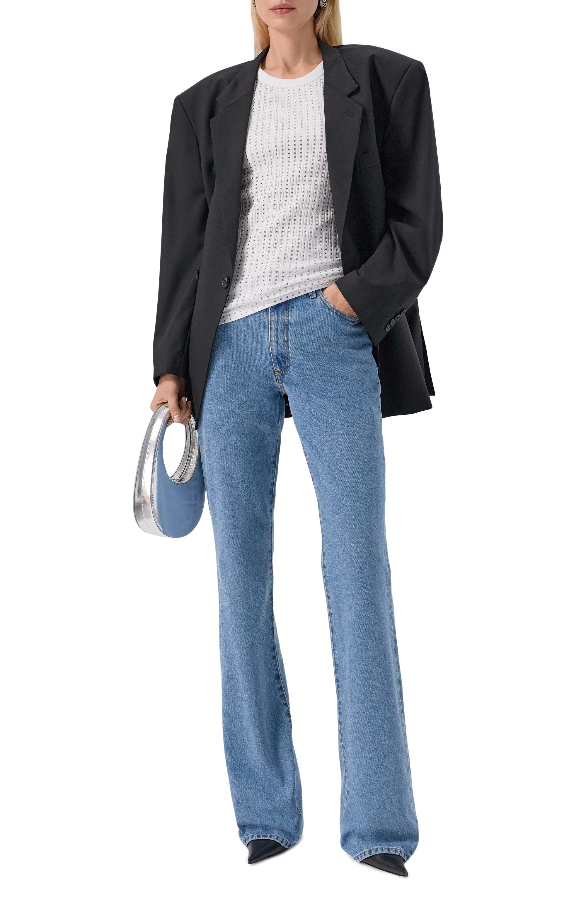 Топ с отделкой стразами THE ATTICO, арт. 251WCN00004/JJJ051TR, фото 2