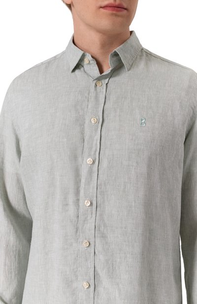 Льняная рубашка BOGNER светло-зеленого цвета по цене 24900 руб., арт. 58842973, фото 5 Льняная рубашка BOGNER, арт. 58842973, фото 5