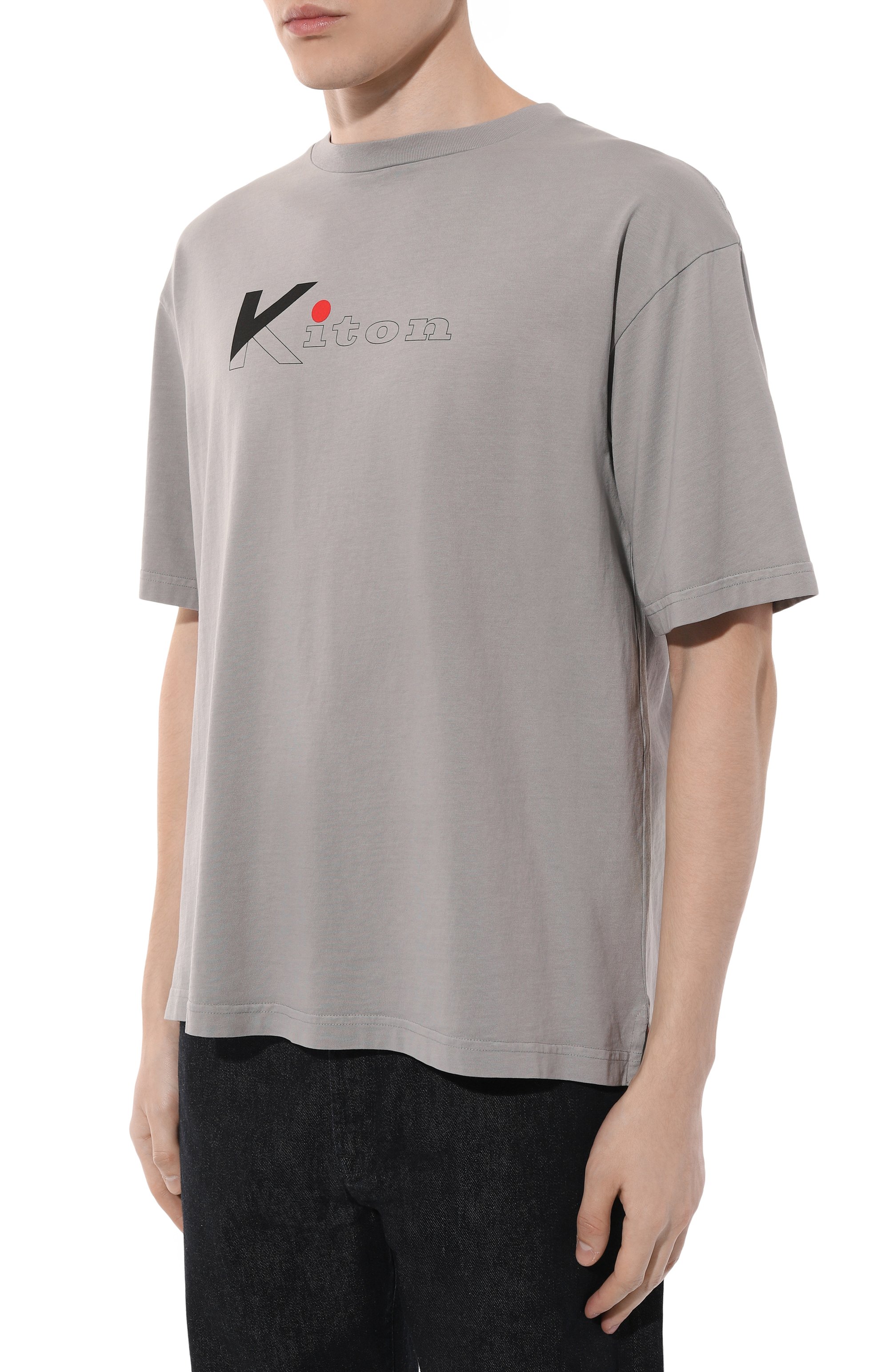 Хлопковая футболка KITON, арт. UMK041801, фото 3