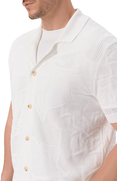 Хлопковая рубашка BOSS белого цвета по цене 29950 руб., арт. 50560478, фото 5 Хлопковая рубашка BOSS, арт. 50560478, фото 5