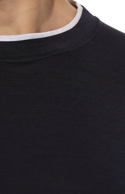 Футболка из шелка и хлопка BRUNELLO CUCINELLI, арт. MD8217427, фото 5