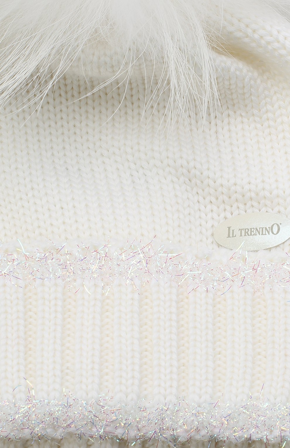 Шерстяная шапка с меховым помпоном IL TRENINO, арт. 20 7989/E7, фото 3