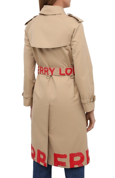 Хлопковый тренч BURBERRY бежевого цвета по цене 325500 руб., арт. 8037621, фото 4 Хлопковый тренч BURBERRY, арт. 8037621, фото 4