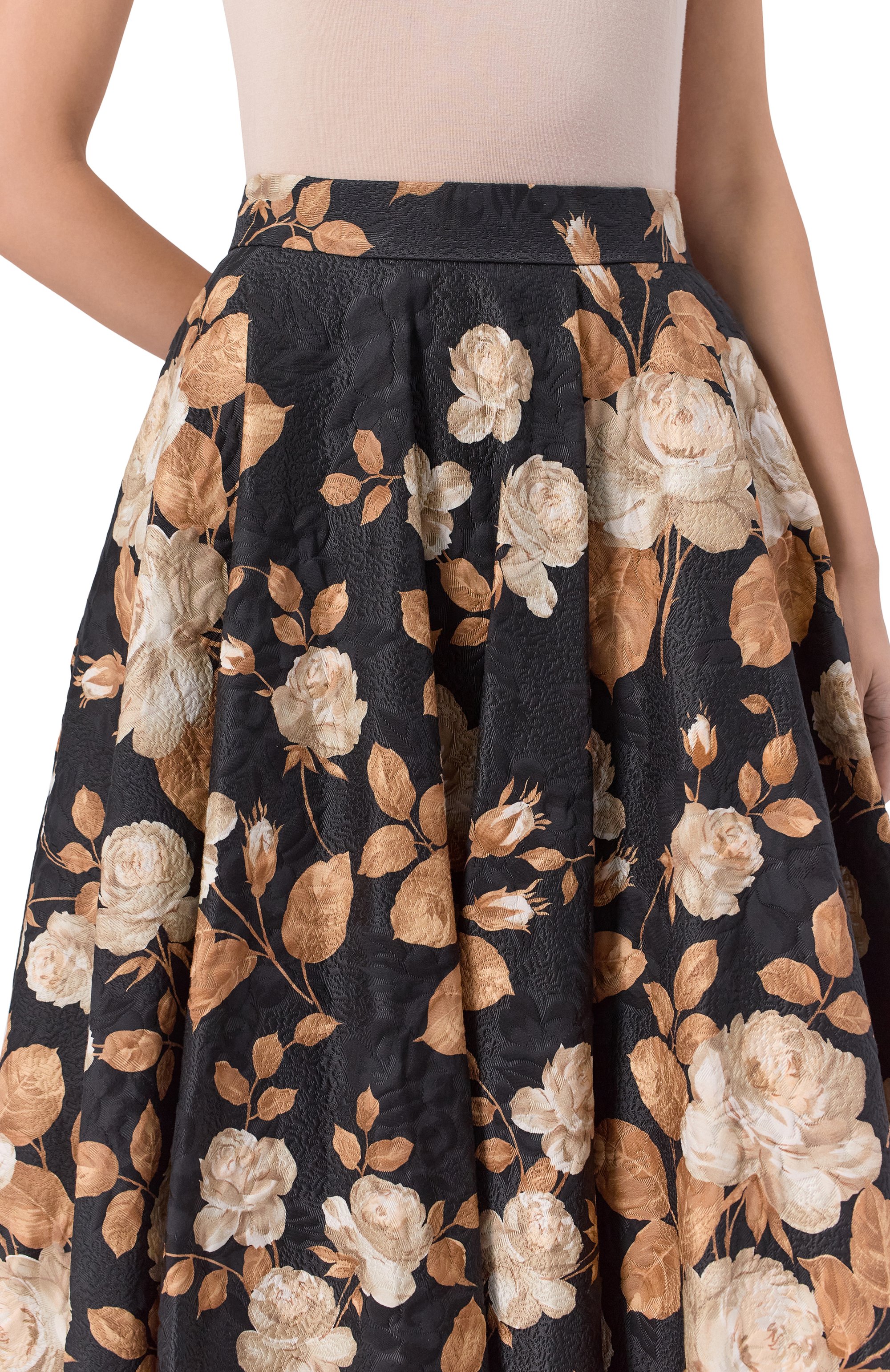 Юбка из хлопка и шелка DOLCE & GABBANA, арт. F4C6FT/FSTBR, фото 5