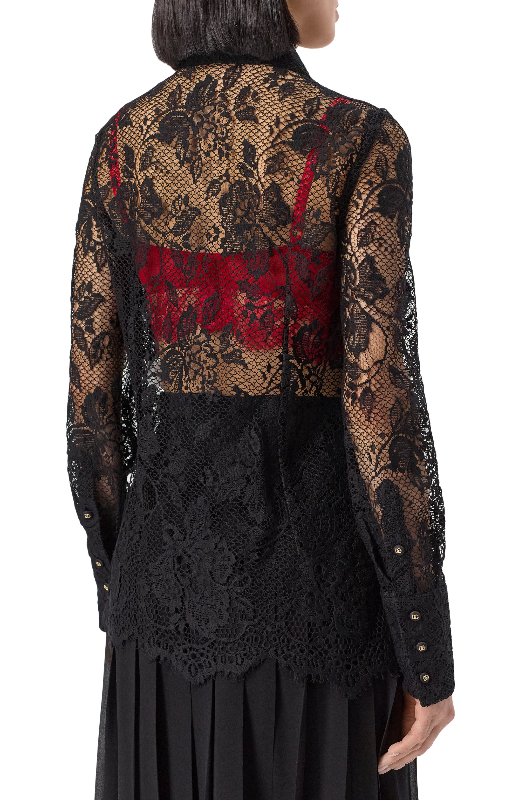 Хлопковая блузка DOLCE & GABBANA, арт. F5P70T/ILMBI, фото 4